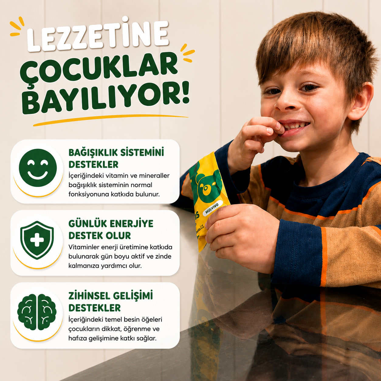 Mulvivo Gelişim Destekleyci Multivitamin Gummy