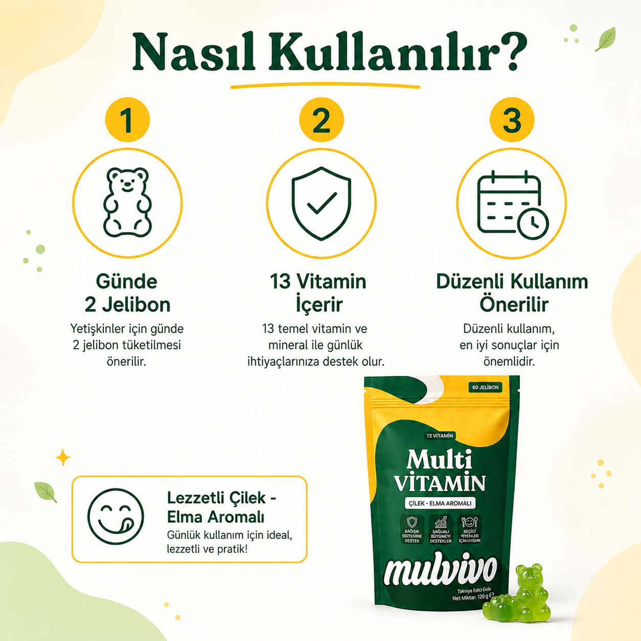Mulvivo Gelişim Destekleyci Multivitamin Gummy
